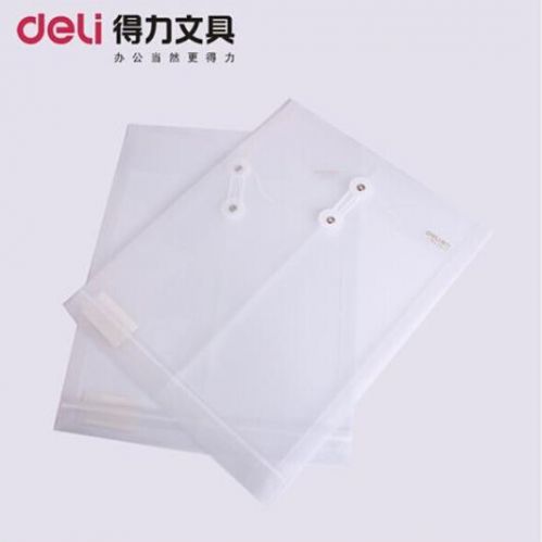 透明缠绳档案袋 A4 透明白色